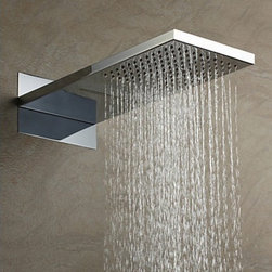 US Standard 304 Stainless Steel Rainfall Rectangle Shower Head HB53B - Showerheads And Body Sprays