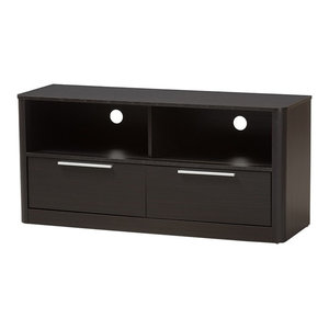 Baxton Studio Carlingford 47 Tv Stand In Dark Brown