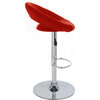 Modern Home Rho "Leather" Contemporary Adjustable Height Bar/Counter Stool - Ch