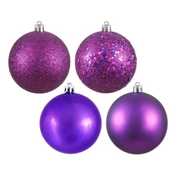Purple Lilac Irridesant Snowflake Shatter Resist Christmas Ornament Decoration