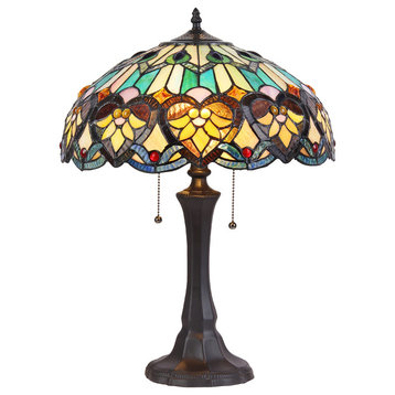 Kendall  2-Light Victorian Table Lamp 16" Shade