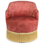 Bold Monkey - Upholstered Classic Lounge Chair | Bold Monkey Fringe Me Up - The sleek, modular shape balances the chair’s bold color palette and retro fringing detail. A modern homage to the powder room – whether you have just a little corner or an entire dedicated space. Bold Monkey Fringe Me Up lounge chair is a fun addition to any room.