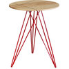 Hudson Inlay Side Table - Red, Maple
