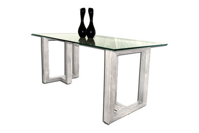 mesa comedor diseño moderno adaptable bleached