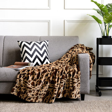 Faux Fur Blanket and Pillow