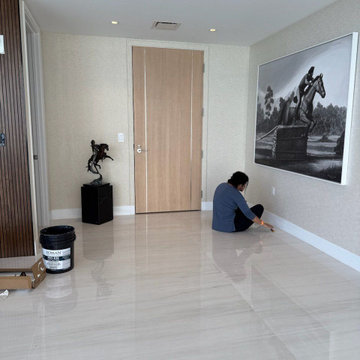 Wallpaper installation Living Room in Sacramento