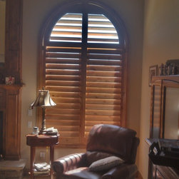 Knotty Alder Shutter Arches - Interior Shutters