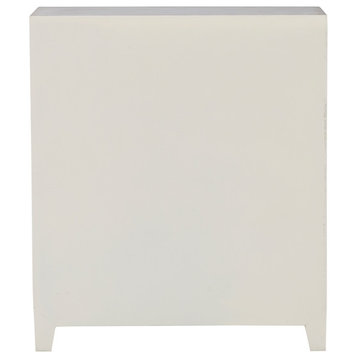 Linon Grace Wood Storage Accent Cabinet in Smokey Off White