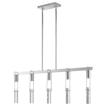 Harmony 5 Lights Chandelier Integrated LED, Dimmable, Chrome