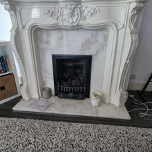 fire place in living area