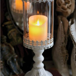 Lace Pedestal Luminary - Candleholders