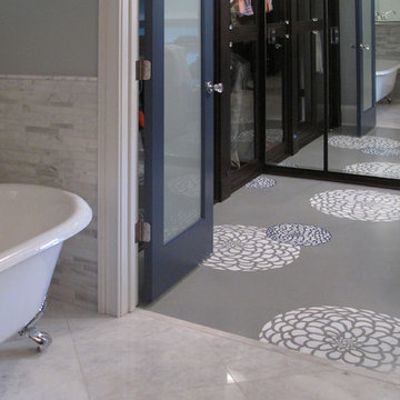Behind Closed Doors: Painted Floors, Stencil Design