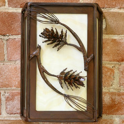 Pine Cone & Branch Wall Sconce - Wall Sconces