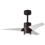 Matthews Fan - Super Janet 42" Ceiling Fan, LED Light Kit, Textured Bronze/Matte White - The Super Janet's remarkable design and solid construction in cast aluminum and heavy stamped steel make it the heroine in any commercial or residential space. Moving air with barely a whisper, its efficient DC motor turns solid wood blades. An eco-conscious LED light kit with light cover completes the package.