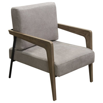 Blair Accent Chair, Gray Fabric