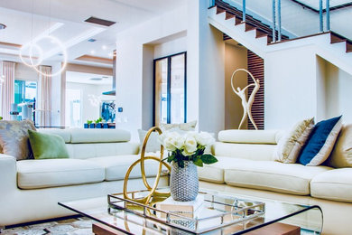 Living room - modern living room idea in Miami