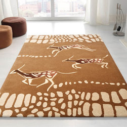 Kalahari Gazelle Rugs in Beige and Ivory - Floor Rugs