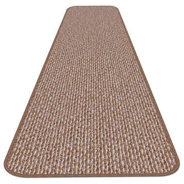 Skid-Resistant Carpet Runner Praline Brown, 27"x4'
