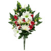 26" Dahlia  Lily and Rose Artificial Silk Floral Half Bouquet