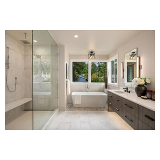 Master Bath with Accented Tile - Contemporary - Bathroom - Seattle - by ...