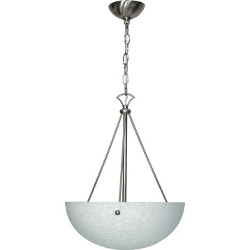 South Beach 3 Light - 15" Pendant With Water Spot Glass