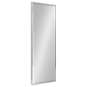 Rhodes Framed Wall Mirror, Silver, 16.75x48.75