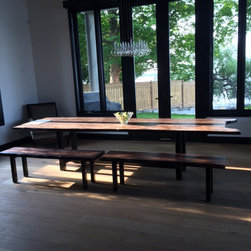 Live Edge Stained Ash Table - Dining Sets