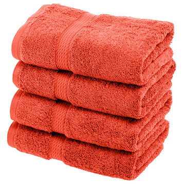 Solid Egyptian Cotton 4-Piece Hand Towel Set