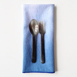 Indigo Blue Dip Dye Linen Napkins - Napkins