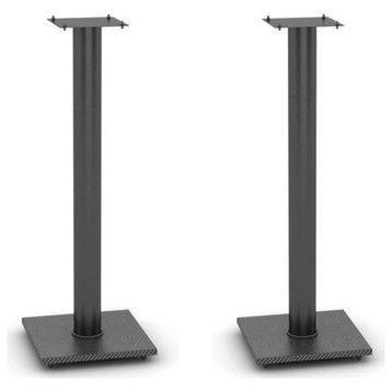 Atlantic Adjust Black Carbon Fiber Bookshelf Speaker Stand w/ Cable Mngmt (S/2)