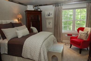 Inspiration for a transitional bedroom remodel in New York
