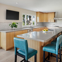 Blonde cabinets