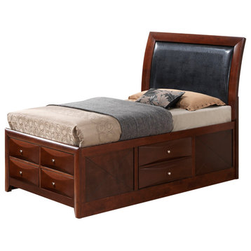 Marilla Collection F Panel Beds, Cherry