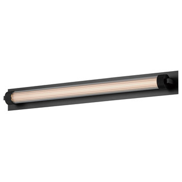Doric 1-Light LED Bathroom Vanity Light Sconce in Black