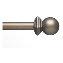 Custom Wrought Iron Drapery Hardware - Sphere Bronze - Window Treatment Accessories