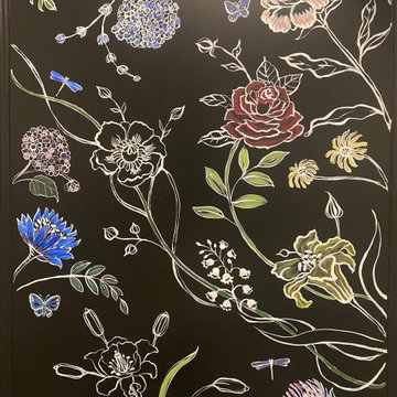 Pantry & back door floral pattern