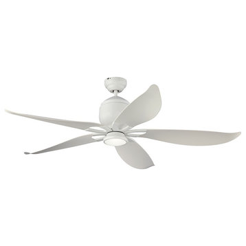 Monte Carlo Fan Company Lily Indoor Ceiling Fan, Matte White