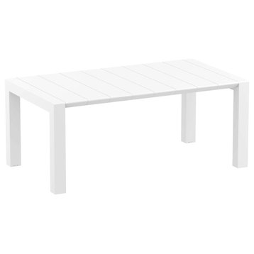 Compamia Vegas 70"-86" Extendable Dining Table, White
