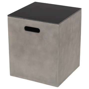 Gwen Outdoor Modern Tank Holder Side Table