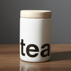 Crate&Barrel - Loft Tea Canister - Kitchen Canisters And Jars