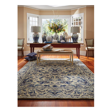 Garden Farms #3 Rectangle Hand Tufted Rugs, Beige Azure