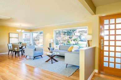 Inspiration for a 1950s living room remodel in Portland