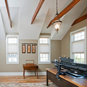 Stunning Home Office with Vaulted Ceilings