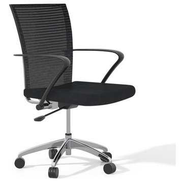 Mayline Valore Training Series Height Adjustable Task Chair in Black