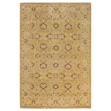 JayJay, One-of-a-Kind Hand-Knotted Area Rug, Green, 6'1"x9'0"