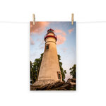 Pi Photography Wall Art and Fine Art - Marblehead Lighthouse at Sunset From the Shore Unframed Wall Art Prints, 12" X 18" - Marblehead Lighthouse at Sunset - Nautical / Maritime / Beach / Coastal / Seascape Nature / Landscape Photograph Loose / Unframed Wall Art Print - Artwork