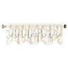 Cherry Blossom Embroidery Window Curtain Valance, Light Blue, 19" X 60"