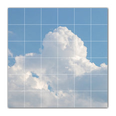 Clouds Ceramic Tile Wall Mural HZ500395-66S. 25.5" x 25.5"