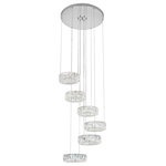 CWI LIGHTING - CWI LIGHTING 1044P24-601-R-6C LED Chandelier with Chrome Finish - CWI LIGHTING 1044P24-601-R-6C LED Chandelier with Chrome FinishThis breathtaking LED Chandelier with Chrome Finish is a beautiful piece from our Madeline Collection. With its sophisticated beauty and stunning details, it is sure to add the perfect touch to your décor.Collection: MadelineCollection: ChromeMaterial: Metal (Stainless Steel)Crystals: K9 ClearHanging Method / Wire Length: Comes with 120" of wireDimension(in): 45(H) x 24(Dia)Max Height(in): 165Weight(lbs): 51Bulb: 72W LED(Included)Lumens: 4320Color Temperature: 4000KCRI: 80Voltage: 120Certification: ETLInstallation Location: DRYThree years warranty against manufacturers defect.