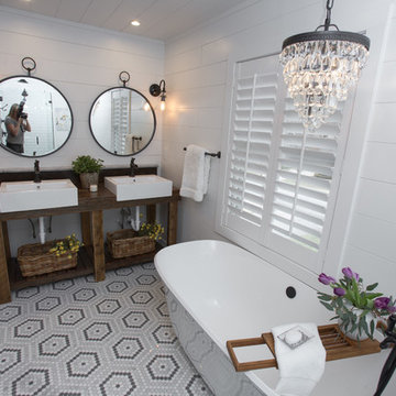 Plaza Farmhouse Chic bathroom remodel